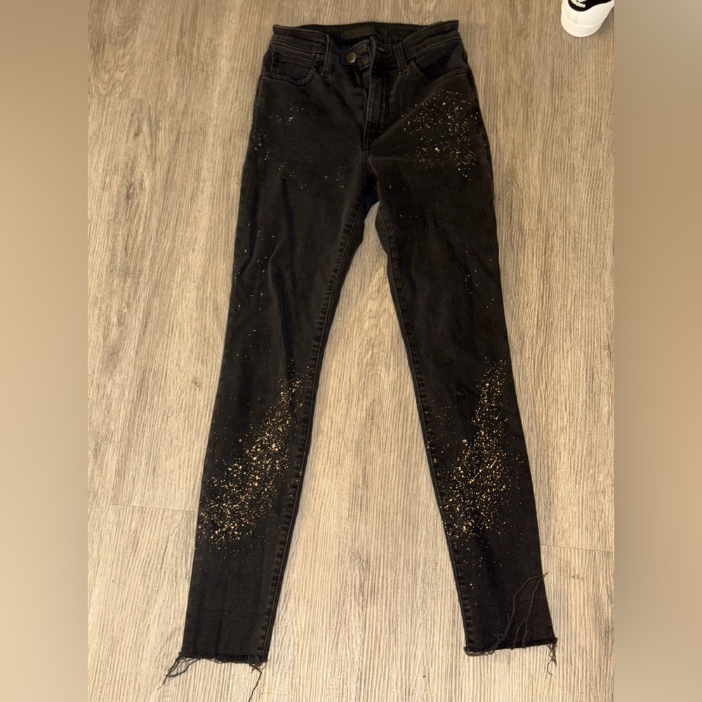 Joe's Jeans Black and Gold Skinny Jeans